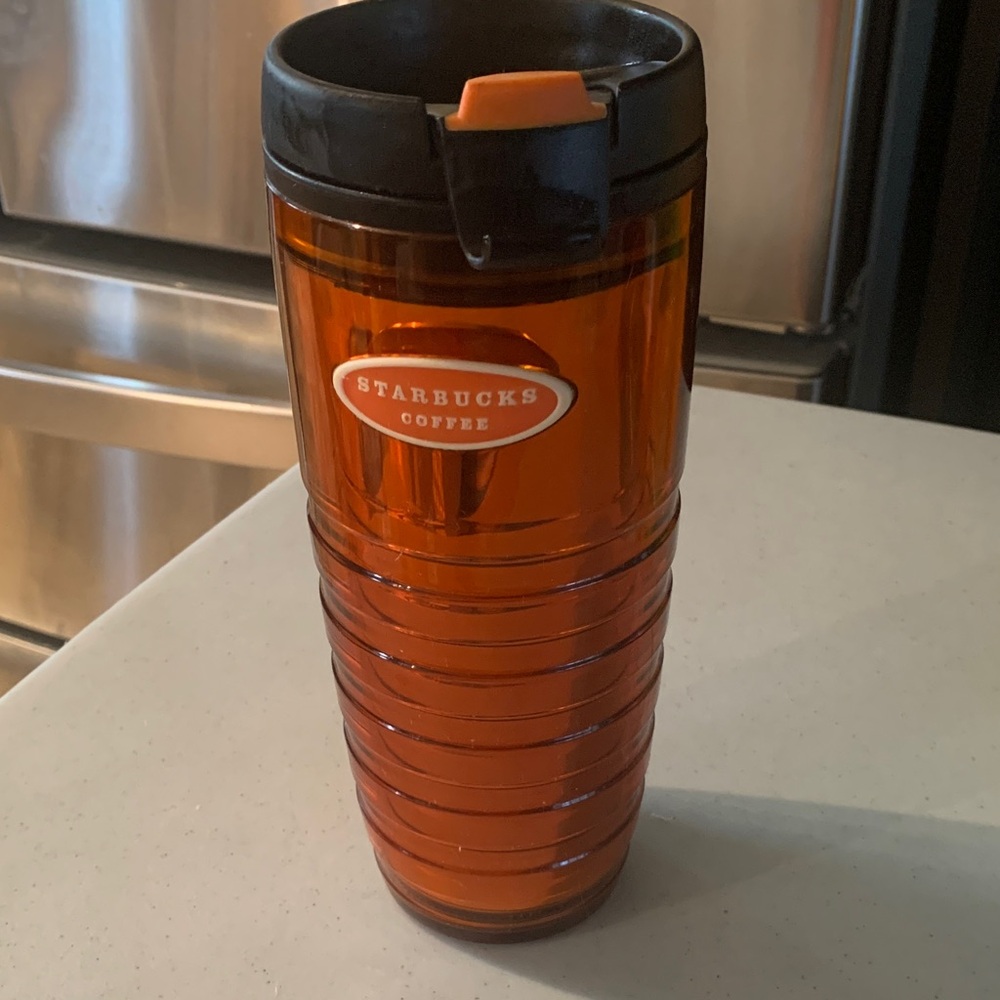 2006 Vintage Starbucks Amber Travel Tumbler